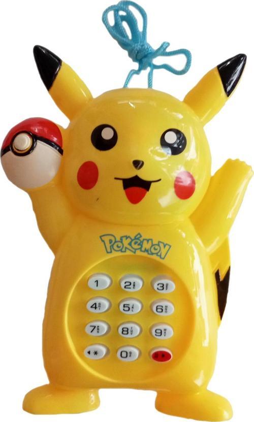 Pikaçu Sesli Müzikli Oyuncak Telefon 15 cm