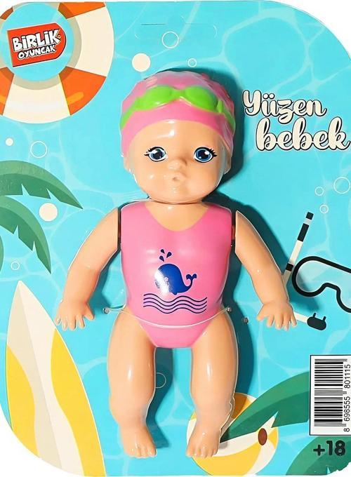 Kurmalı Yüzen Bebek 15 Cm Denizde Havuzda Banyoda Kovada Yüzen Oyuncak