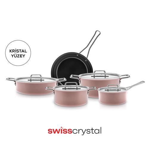 Swiss Crystal Mastermaid 9 Parça Tencere Set Bronzy