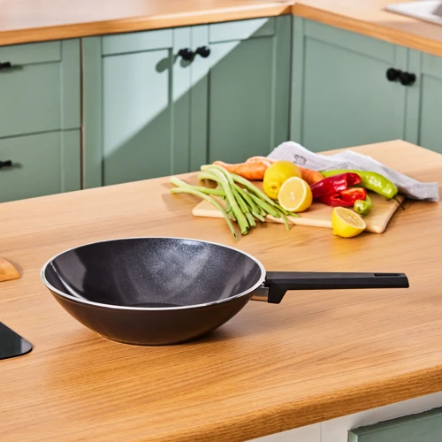 Swiss Crystal Black Wok Tava 28 Cm