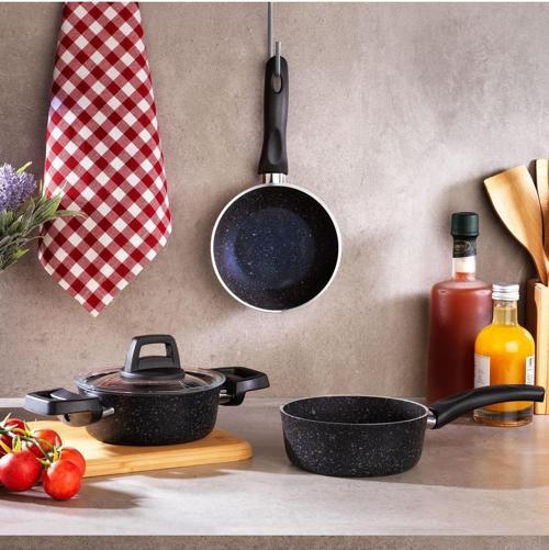 Piccola Derin Tencere 14Cm+Tava14+Kaçerola14Cm-4 Parça