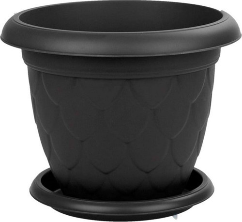 Damla Saksı 8 Lt Antrasit