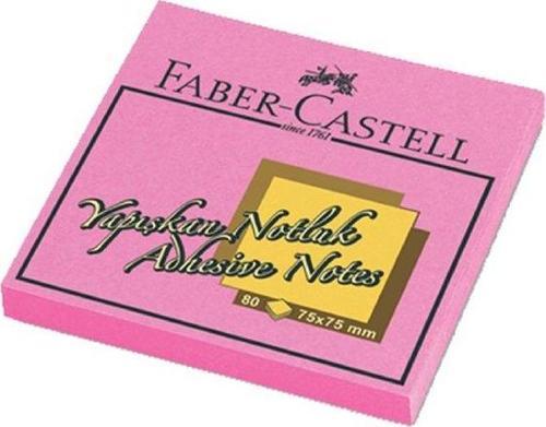 Faber-Castell Brilliant 75x75 Pembe Yapışkan Not Kağıdı