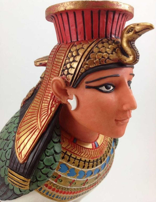 Wise Mısır Nefertiti Başlı Mumluk