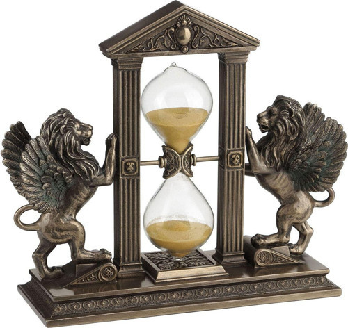 Veronese Biblolar › Karışık-Kanatlı Aslan Kum Saatı-21*18*7 Cm.