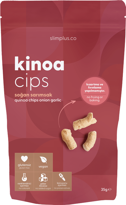 35G Glutensiz Vegan Yağsız Soğan Sarımsak Kinoa Cipsi