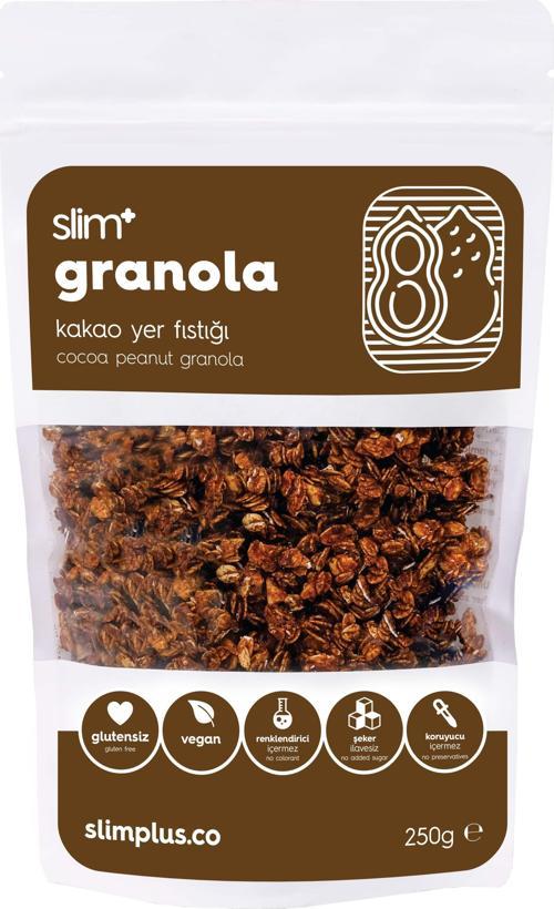 Kakao Yer Fıstığı Glutensiz İlave Şekersiz Vegan Granola 250gr