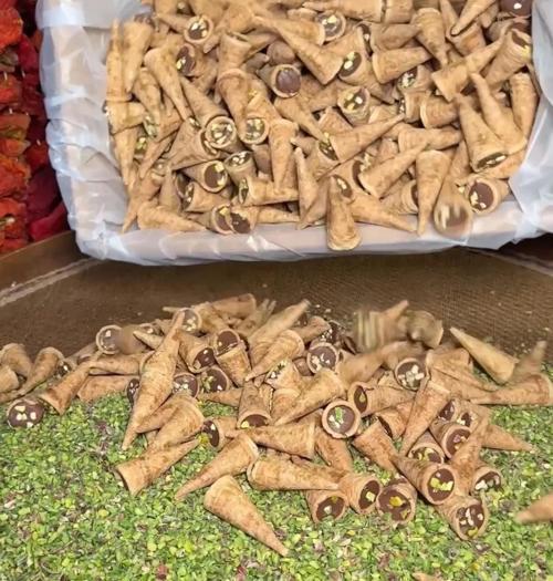 Antep Fıstık Kremalı Mini Kornet 250 gr