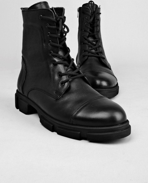 Derby Erkek Hakiki Deri Postal-siyah