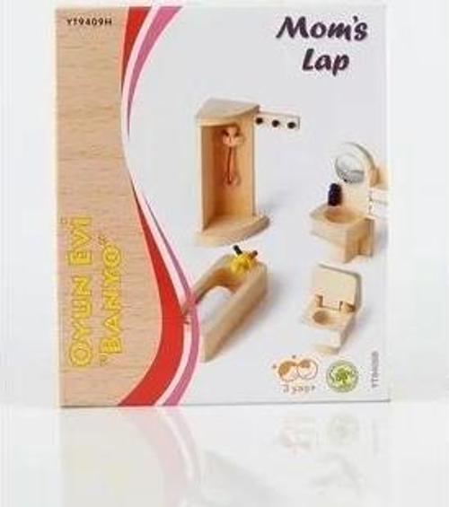 Mom's Lap Ahşap Oyuncakları Oyun Evi Banyo