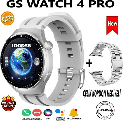 Watch 4 Pro Uyumlu Amoled Ekran ( 2 Kordonlu- 2024 Model)