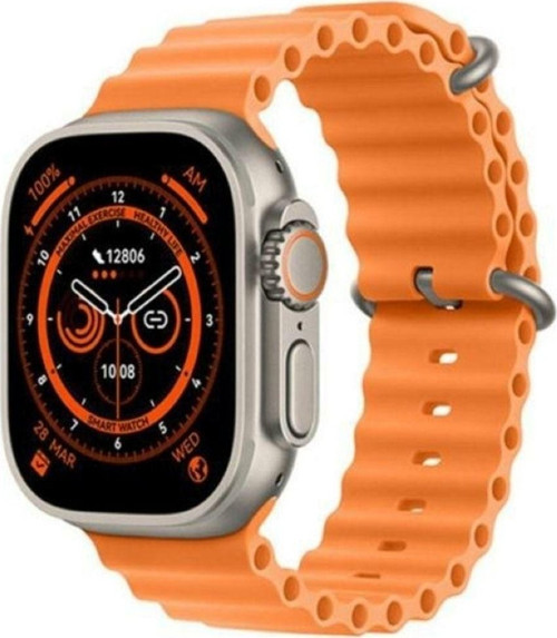 Watch 8 Ultra Pro Plus 45Mm (Çift Kordonlu) (Ios Ve Android Uyumlu) Ithalatçı Garantili