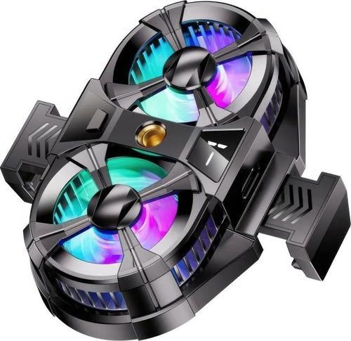 Çi̇Ft Fanli Rgb Işikli Ali̇Mi̇Nyum Telefon Sogutma Si̇Stemi̇ (Gami̇Ng-Ti̇Ktok-Youtube-İnstagram)Ultra Güçlü