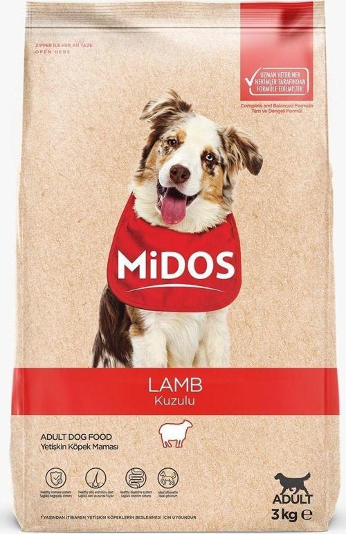 Midosmama Kuzulu Yetişkin Köpek Maması 3 Kg