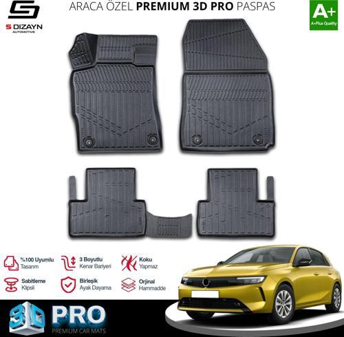 Opel Astra L 3D Pro Havuzlu Paspas 2021 Üzeri A+ Kalite