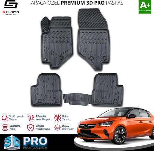Opel Corsa F 3D Pro Havuzlu Paspas 2019 Üzeri A+ Kalite
