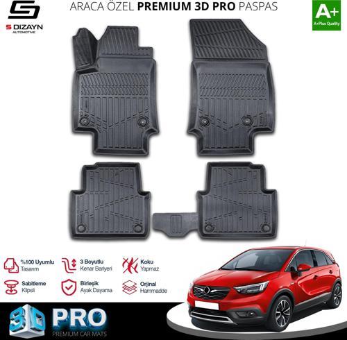 Opel Crossland X 3D Pro Havuzlu Paspas 2020 Üzeri A+ Kalite