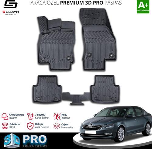 Skoda Octavia 3D Pro Havuzlu Paspas 2013-2020 A+ Kalite