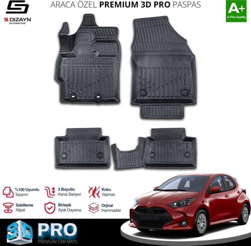 Toyota Yaris 3D Pro Havuzlu Paspas 2020 Üzeri A+ Kalite