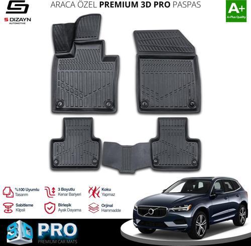 Volvo XC60 3D Pro Havuzlu Paspas 2017 Üzeri A+ Kalite