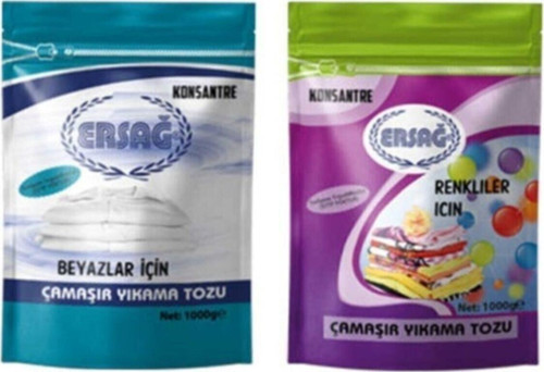 2li Deterjan -çamaşır Yıkama Tozu Renkli Ve Beyaz Ikili 1000er gr