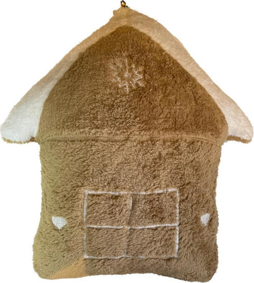 Cozy Ev Peluş Yastık Gold-Yeşil Çanlı