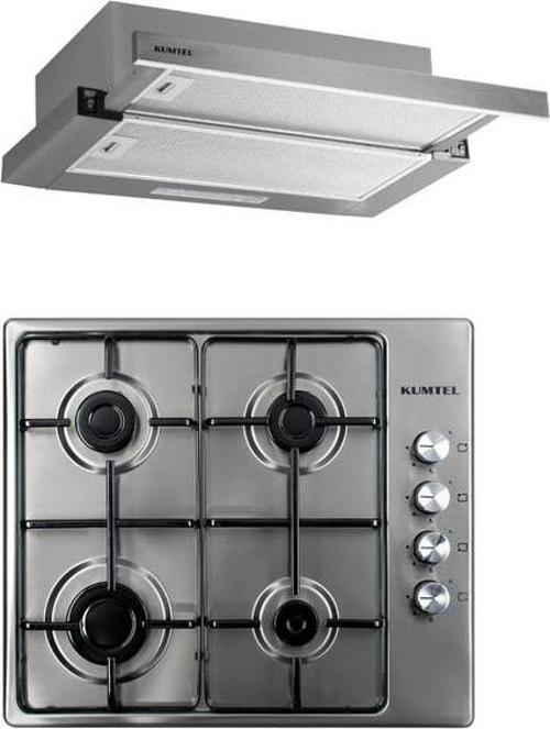 Inox Setüstü  2 li Set  (Ocak-Aspiratör)