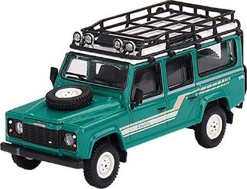 1:64 Scale Land Rover Defender 110 1985 County Station Wagon Trident Green