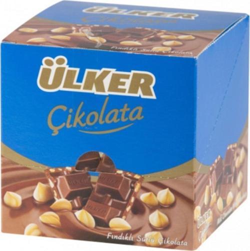 Bütün Fındıklı Çikolata Kare 60 gr x 6 Adet