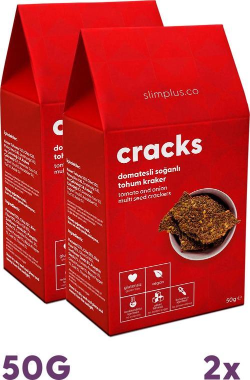 2 Paket Domates Soğanlı Glutensiz Vegan Tohum Kraker Cracks 50 gr