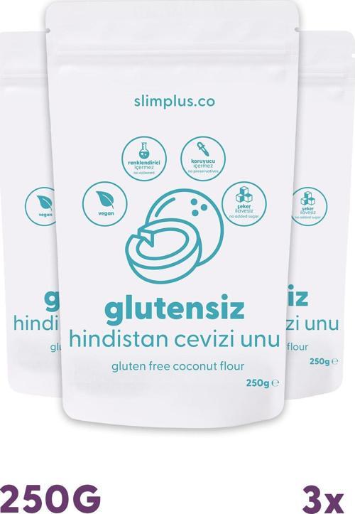 3 Paket 250G Glutensiz Hindistan Cevizi Unu