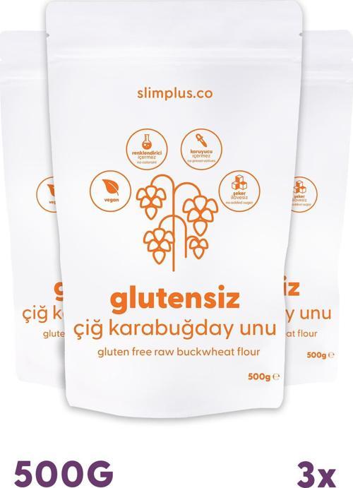 3 Paket 500G Glutensiz Çiğ Karabuğday Unu