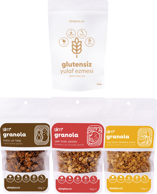 Glutensiz Vegan Yulaf Ezmesi ve Granola Paketi