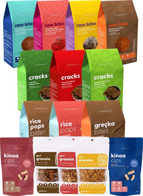 Glutensiz, Vegan, İlave Şekersiz Mega Atıştırmalık Kutusu