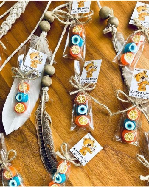 3'Lü Portakal Temalı Doğum Günü Babyshower Düğün Sünnet Mevlüt Yaş Günü Şekeri 25 Adet