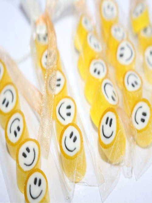 Sarı Gülenyüz Parmak Lolly 50 Adet