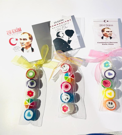 Atatürk Temalı 29 Ekim Kutlama Hediye Akide Şekeri 50 Adet