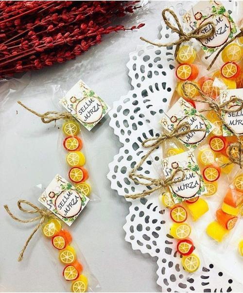 Turuncu Temalı Doğum Günü, Babyshower, Düğün, Sünnet, Mevlüt, Yaş Günü Şekeri 100 Adet
