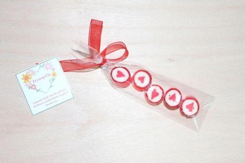 Kırmızı Kalp Parmak Lolly 50 Adet