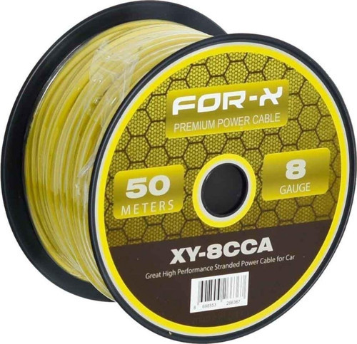8 Ga Bakır Oto Amfi Power Kablosu 50 Metre Xy-8 Cca