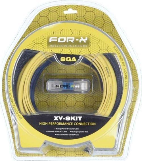 8 Ga Profesyonel Seri Kaliteli Oto Amfi Kablo Seti Xy-8Kıt