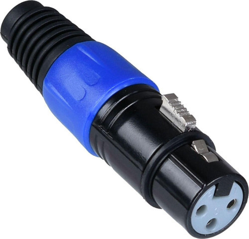 Blue Metal Xlr Canon Dişi Jak Tnx-4814 Bl