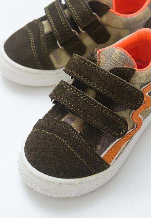 Erkek Çocuk Haki Deri Ortopedik Destekli Sneaker Ayakkabı