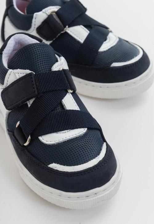 Erkek Çocuk Lacivert Deri Ortopedik Destekli Çocuk Sneaker Ayakkabı