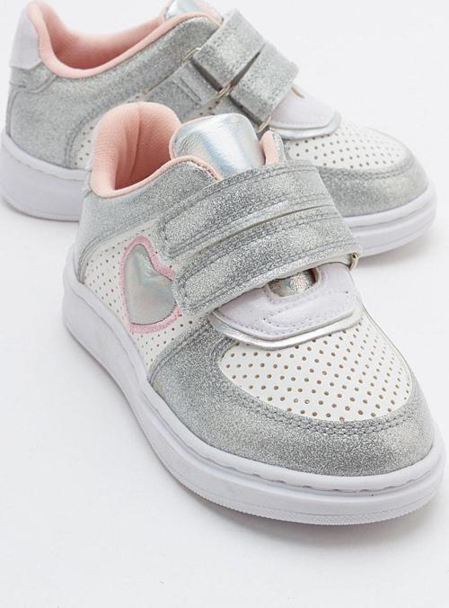 Kız Çocuk Bej Simli Sneaker Ayakkabı