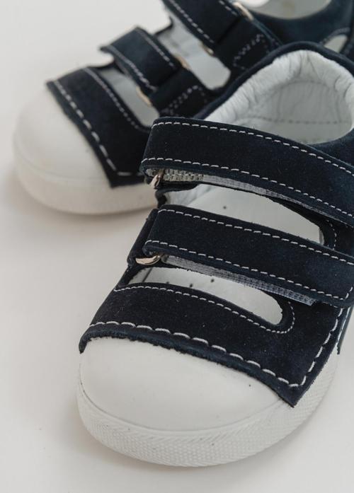 Unisex Çocuk Lacivert Deri Ortopedik Destekli İlk Adım Ayakkabı