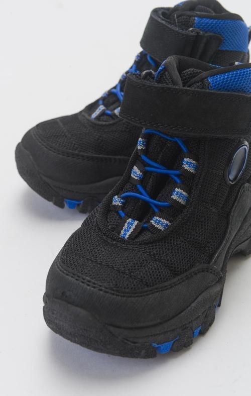 Erkek Çocuk Siyah-Mavi Microfiber Trekking Çocuk Bot