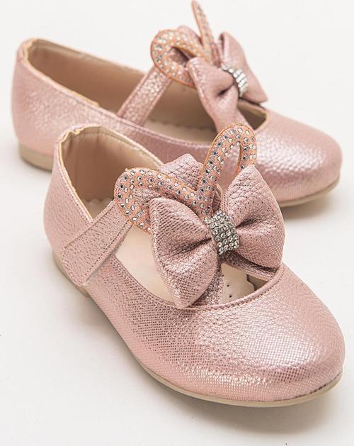 Kız Çocuk Pudra Fashion Babet