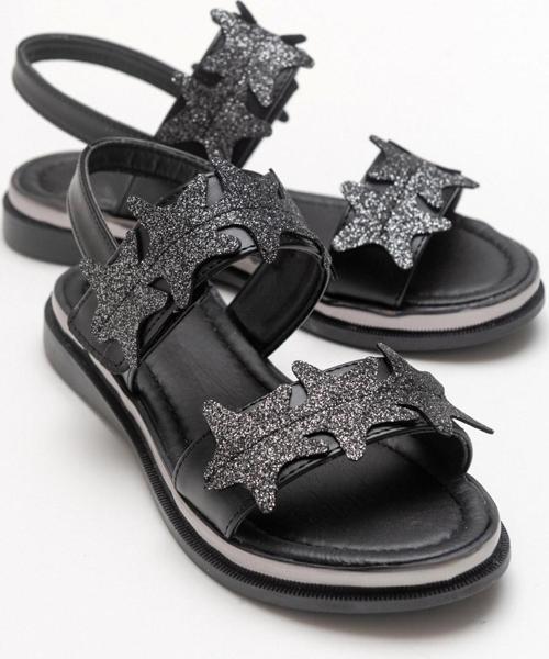 Kız Çocuk Siyah Anatomik Hafif Günlük Sandalet