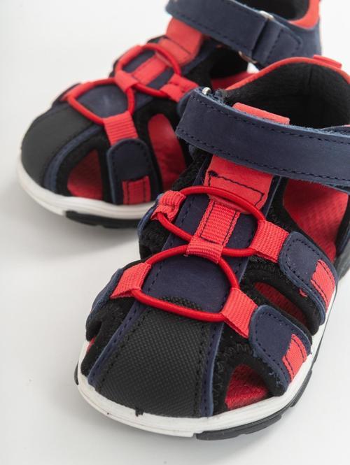 Unisex Çocuk Lacivert Deri Ortopedik Outdoor Çocuk Sandalet